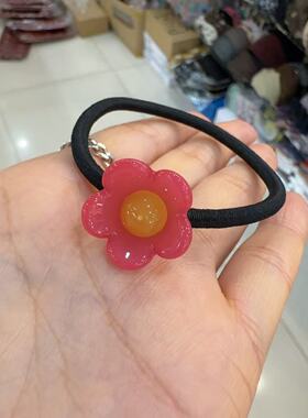 4.20直播韩国az彩色双色小花花发绳发圈