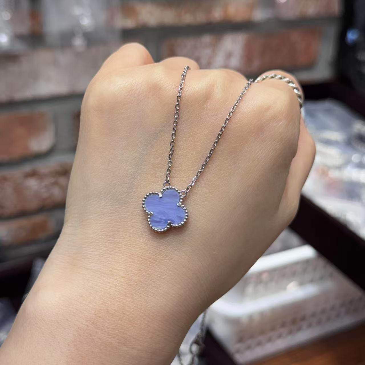 3.2韩国东大门hey银饰五花简约项链银同款手链