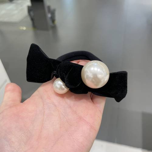 17mart韩国饰品简约气质珍珠发绳