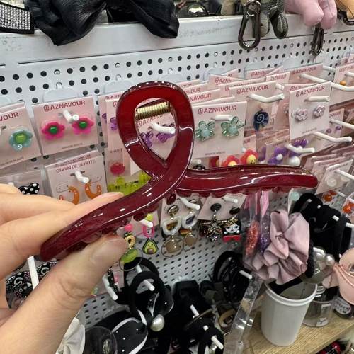 12.21韩国az发饰简约线条衣架抓夹10cm