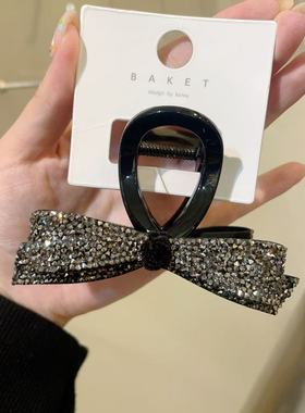 9.20韩国东大门baket发饰砂糖钻满钻蝴蝶结水钻抓夹简约