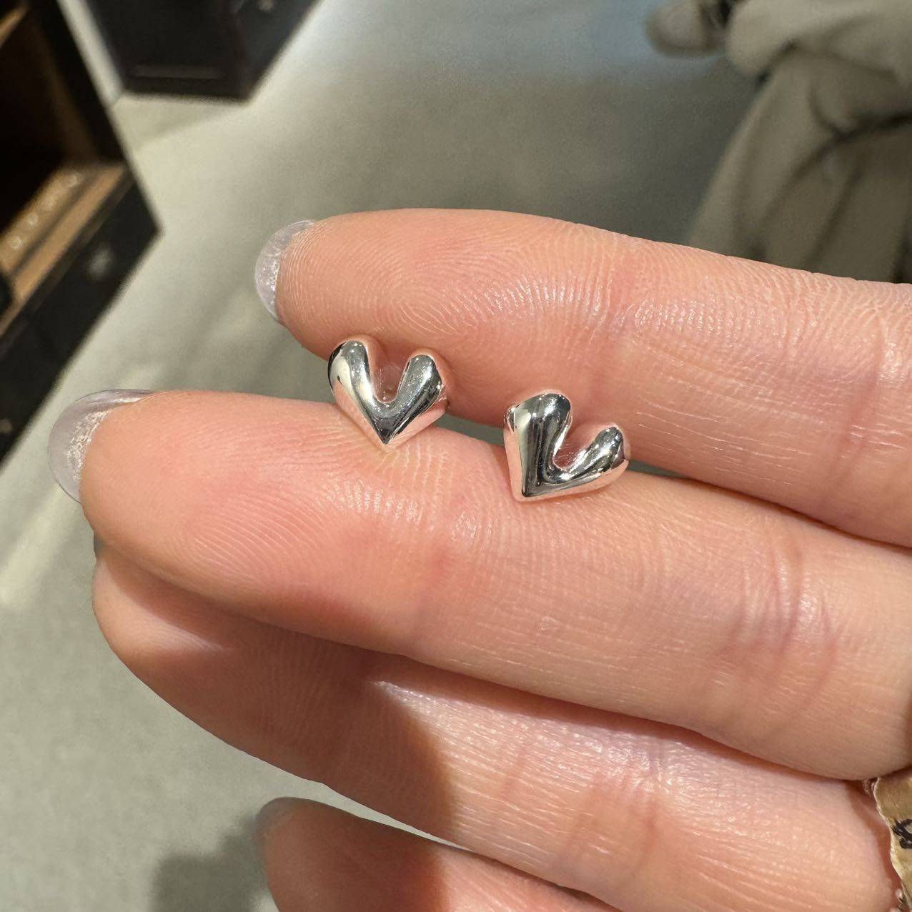 3.20东大门韩国vase银饰甜美桃心爱心耳钉耳饰925银