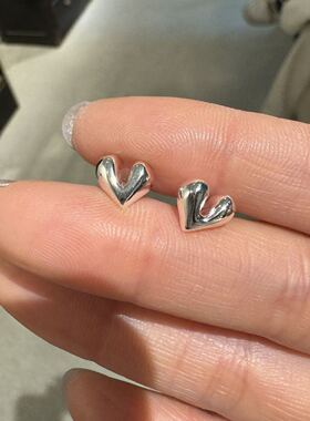 3.20东大门韩国vase银饰甜美桃心爱心耳钉耳饰925银