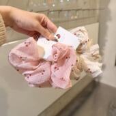 1.27韩国东大门baket发饰雪纺波点小樱桃大肠发圈