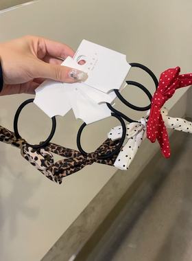 8.12韩国东大门baket发饰波点发绳豹纹基础蝴蝶结