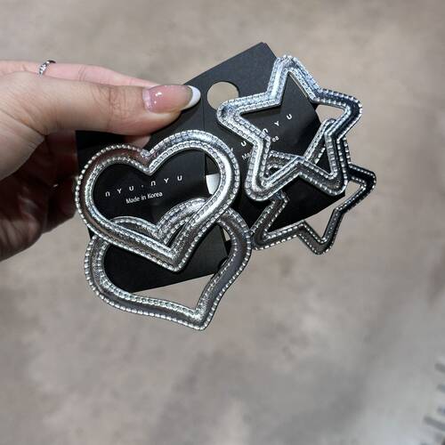 7.12韩国nyunyu发饰爱心星星镂空BB夹