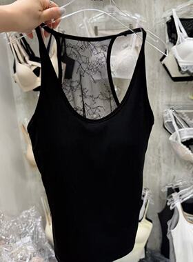 4.13韩国东大门flora新款蕾丝美背吊带内衣插肩袖设计