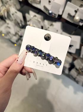 12.30韩国东大门baket发饰水滴珠子串珠亮闪一字夹边夹