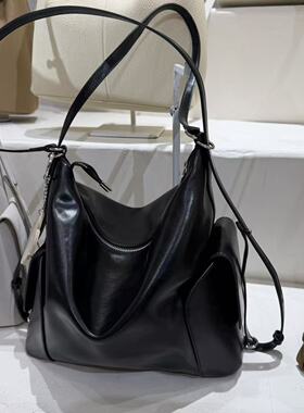 4.20韩国东大门dear.m春夏新款油蜡皮牛皮双肩背包单肩