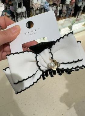 10.18韩国东大门baket发饰小香明线撞色蝴蝶结抓夹