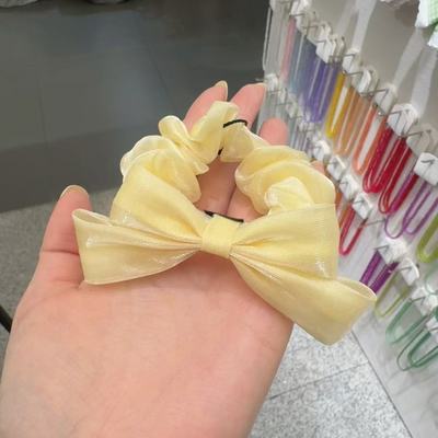 3.27韩国东大门reina仙气亮面蝴蝶结大肠发圈