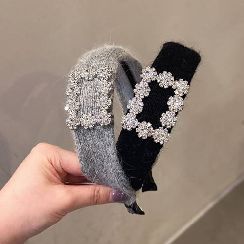 11.30韩国baket发饰花朵方扣水钻针织发箍