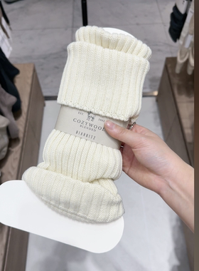 10.23东大门韩国BIARRITZ秋冬纯色堆堆袜芭蕾风加厚针织羊毛袜套