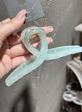 韩国nyunyu发饰简约果冻色发夹后脑勺气质百搭大号抓夹鲨鱼夹发卡