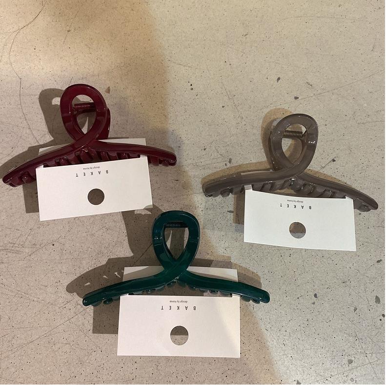 9.8韩国直播baket发饰糖果色光泽感简约亚克力抓夹