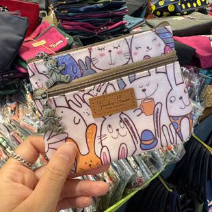 9.4韩国东大门wing双层拉链零钱包卡包