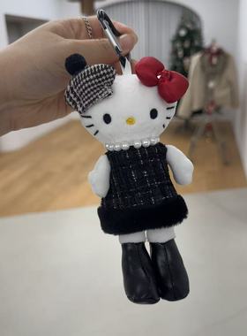 11.23韩国饰品maylee千金风长腿猫咪豹纹裙子包挂