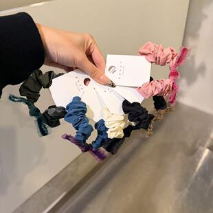 2.3韩国东大门baket发饰彩色蕾丝可爱蝴蝶结发绳发圈