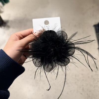 12.23韩国东大门baket发饰花朵羽毛抓夹发抓