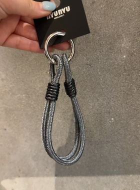 3.7韩国nyunyu甜酷灰色山系挂绳包挂