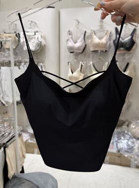 4.13韩国东大门flora新款纯色吊带打底内衣美背