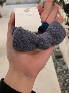 10.28韩国东大门baket发饰秋冬新款针织纯色蝴蝶结发绳小肠发圈