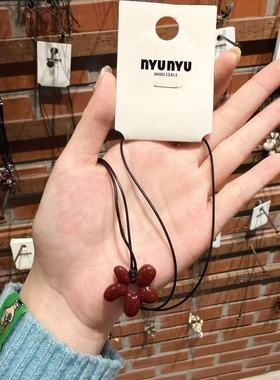 11.21韩国东大门nyunyu可爱简约ins长款毛衣链