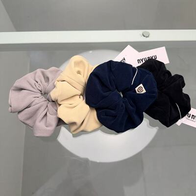 12.26韩国东大门nyunyu净版纯色绒面大肠发圈