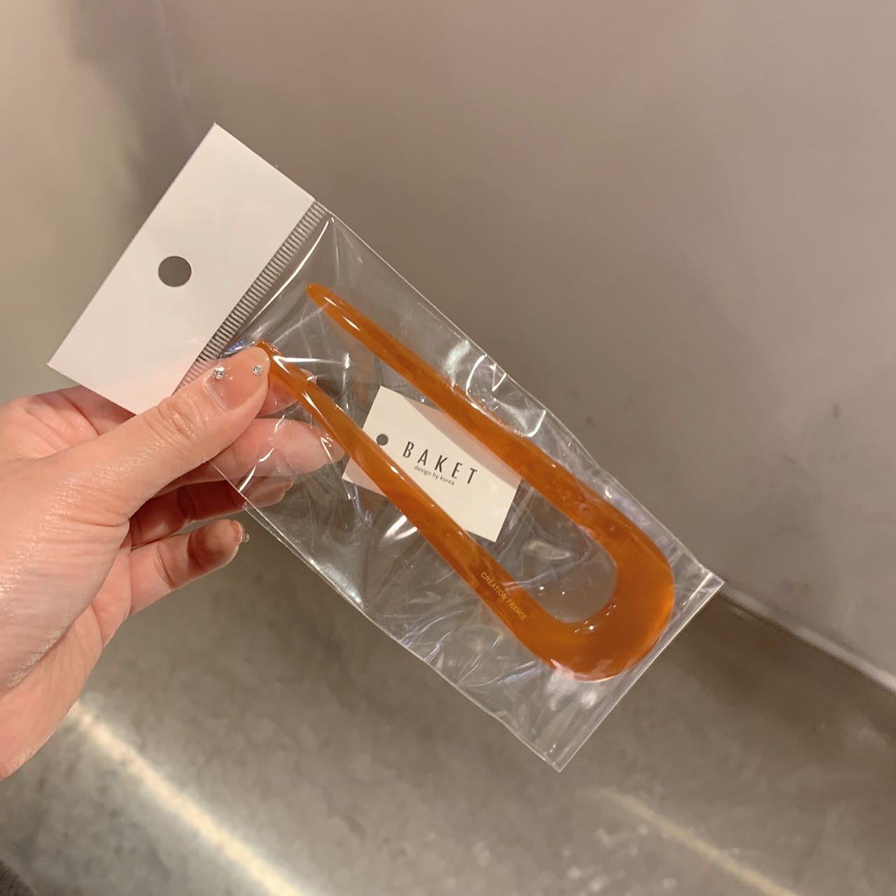 发饰高级树脂法式简约U型发簪