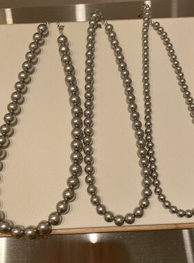 10.3直播韩国the queen银色珍珠元素项链新款百搭