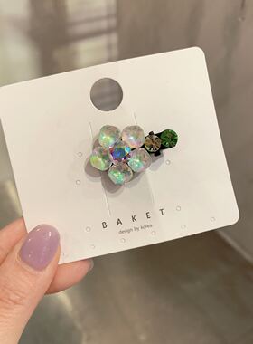 3.21东大门韩国东大门baket彩钻水钻花朵可爱简约鸭嘴夹