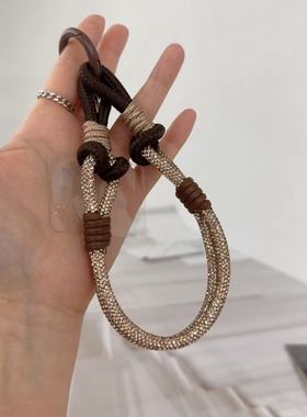 9.21韩国饰品maylee拼色山系水钻闪钻手机挂绳短链双绳