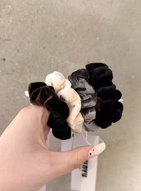 12.19韩国东大门nyunyu发饰纯色丝绒小肠发圈