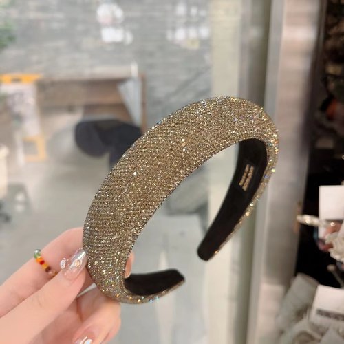 韩国baket复古发箍闪闪水钻满钻串珠发箍女团风头箍