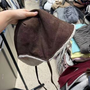 11.27韩国东大门the 麂皮防风帽子 hat二号店秋冬新款