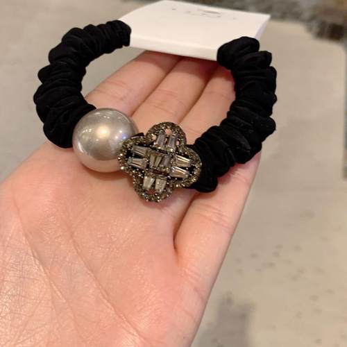 韩国baket珍珠水钻气质发圈