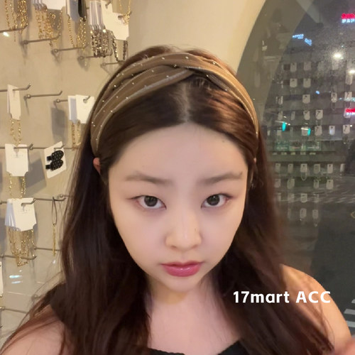 韩国baket发饰学院风条纹发箍