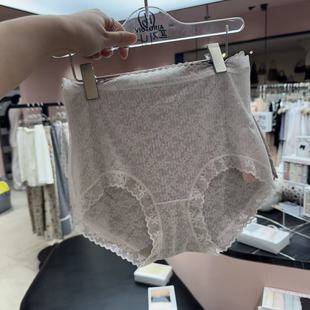 12.11韩国东大门victoria纯色镂空蕾丝收腹内裤 高腰