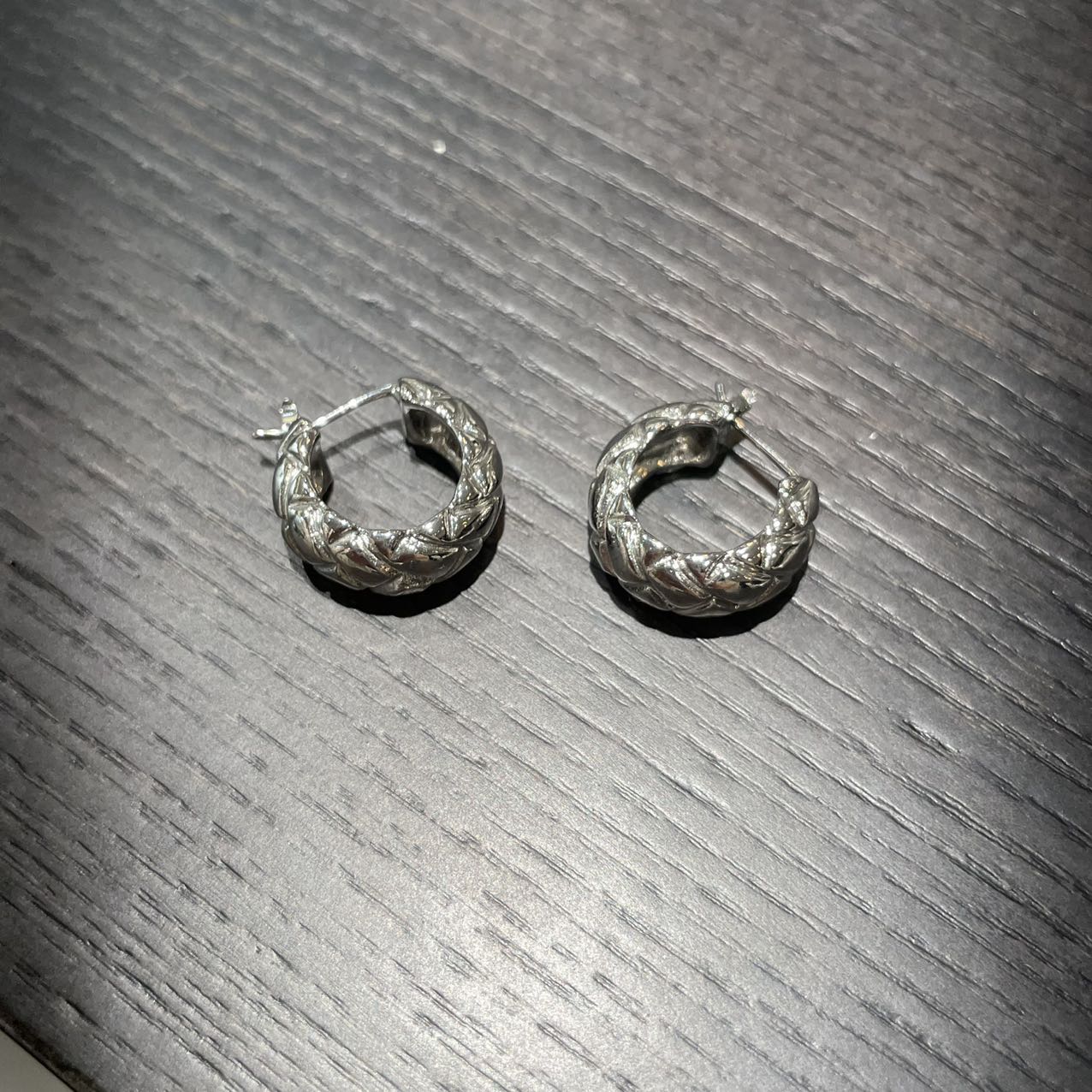 8.22韩国直播earlobe经典菱格耳圈耳钉耳饰