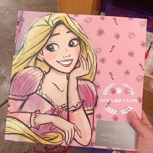 特价冰雪奇缘爱莎长发公主涂鸦本填色本带彩笔涂画上海迪士尼
