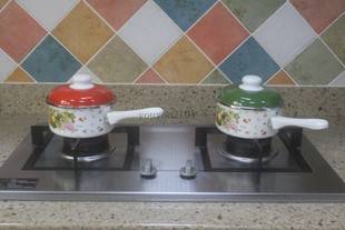 德国进口16CM 家特立Geithainer 铸铁珐琅瓷不粘奶锅 泡面辅食锅