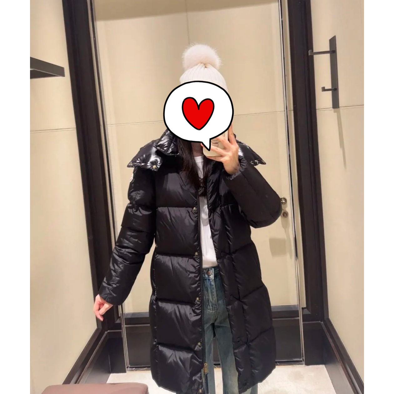 Juicefish轻盈保暖！高货王炸！黑白巧克力Litt*长款白鹅绒羽绒服