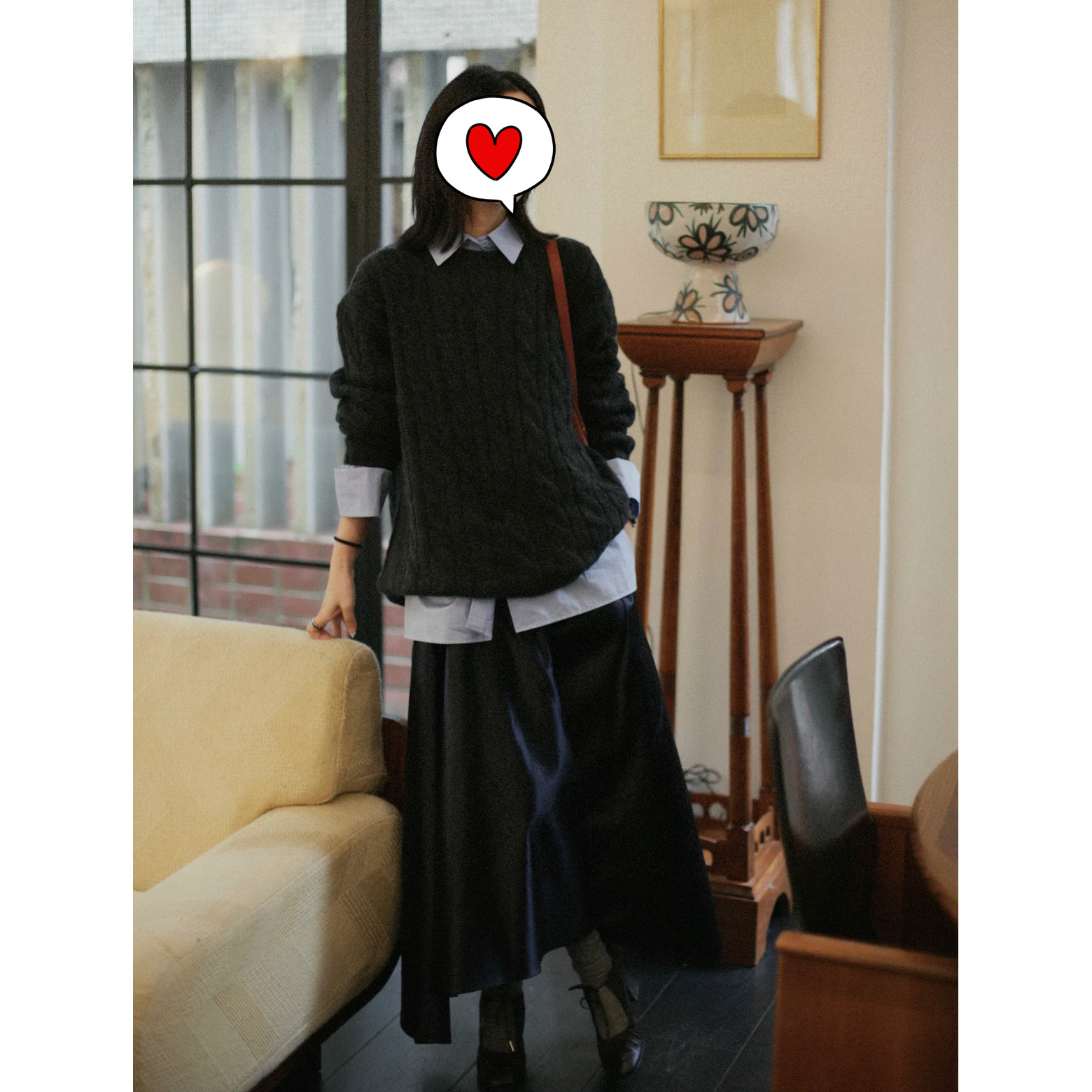 juicefish秀场同款知识分子风!国货之光羊毛羊驼毛宽松针织衫毛衣