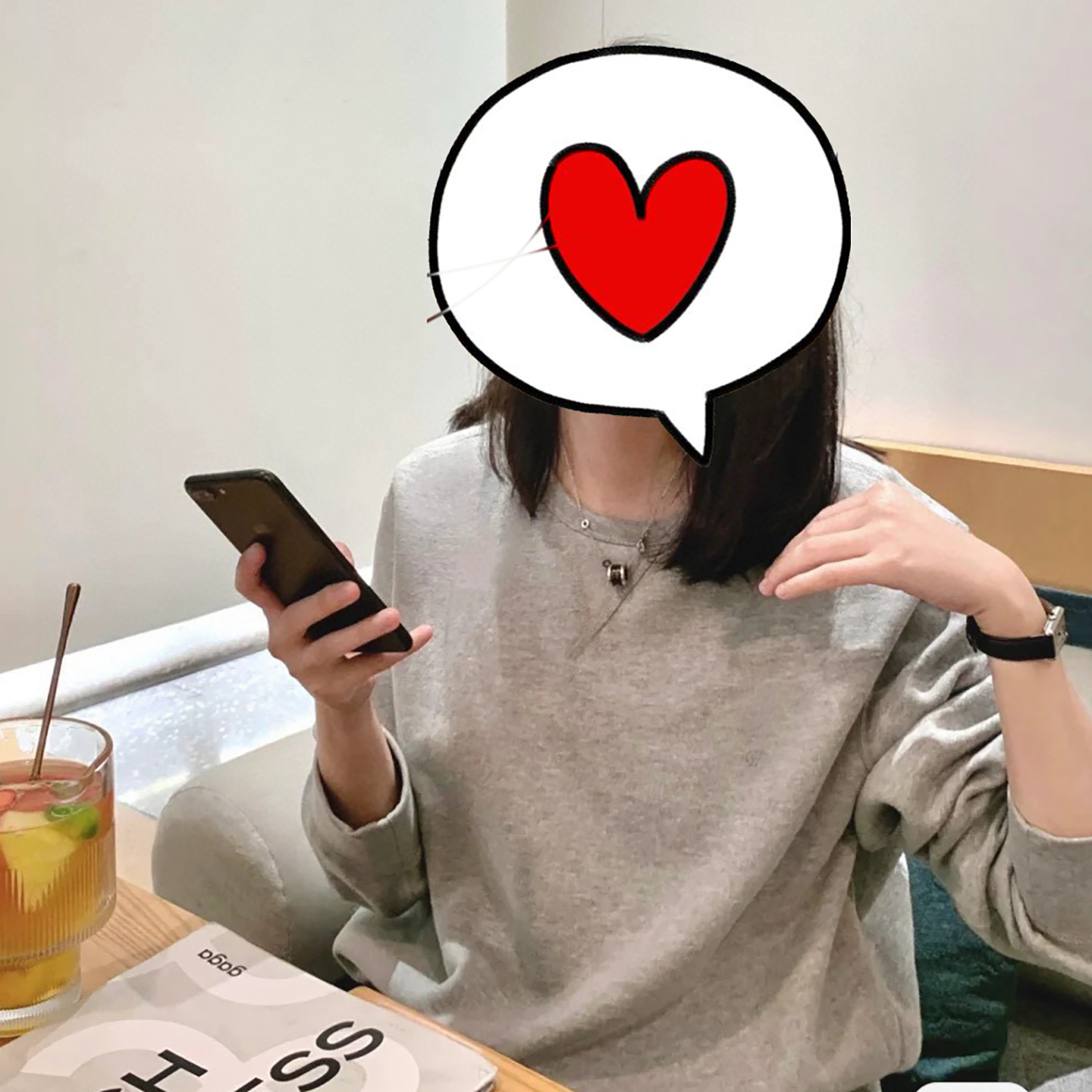 Juicefish美式老钱风！圆领宽松休闲马刺绣长袖套头卫衣男女同款