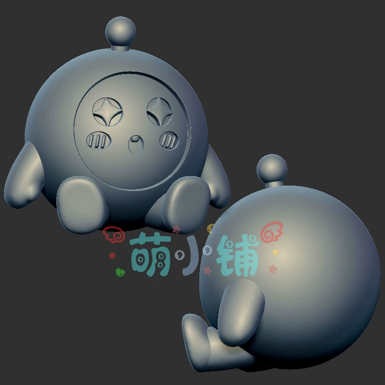 蛋仔派对蛋仔三维立体图3d打印stl文件圆雕图雕刻机3d模型2520