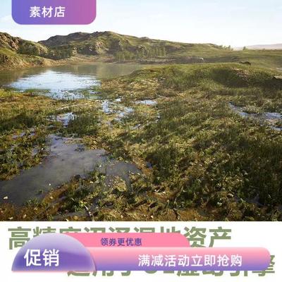 UE5.1_UE5.3 沼泽湿地资产包 MW Meadow Wetlands Landscape
