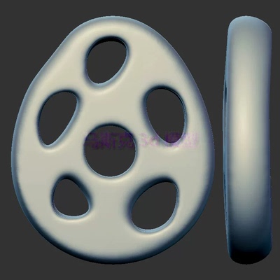 莲藕藕片蔬菜三维立体图圆雕图stl文件雕刻机3d模型951