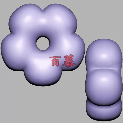 花朵小花花圈配饰花件三维立体图圆雕图STL文件雕刻机3D模型2982