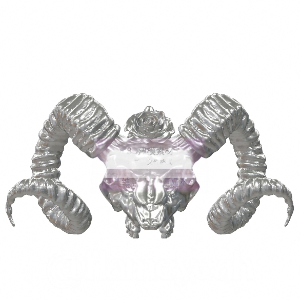 山羊玫瑰花吊坠串珠饰品建模文件3D吊坠项链obj/nomad/rhino等stl