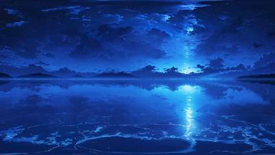 UE4UE5卡通风格化黎明中午黄昏黑夜森林海边HDRI全景图Anime Sky